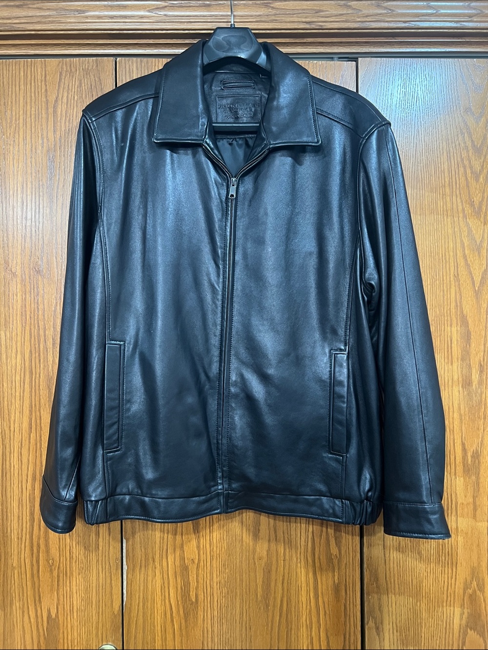 Roundtree & Yorke black leather jacket 2X